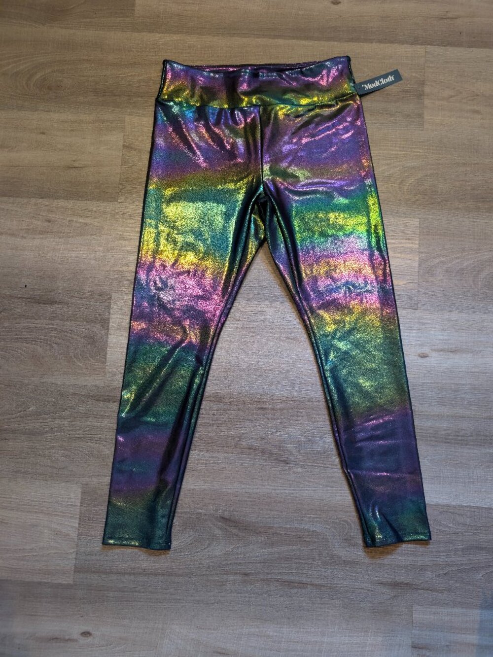 NWT ModCloth Metallic Iridescent Multicolor Leggings